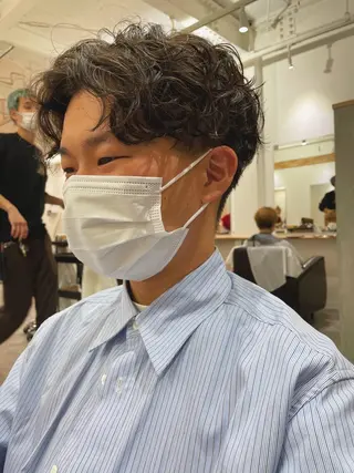 パーマ パーマ/透明感カラー /ボブ/吉田一生のヘアスタイル