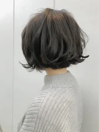 ショート カラー パーマ ノグチ ユウキ/ボブのヘアスタイル