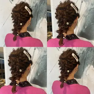 セミロング ヘアアレンジ カジュアルを女っぽく 𝗮𝘆𝗮𝗰𝗼のヘアスタイル