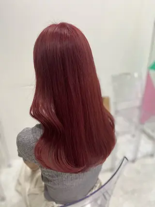 ロング カラー ガーリー♡女の子っぽ ヘア♡ピンクカラー♡のヘアスタイル