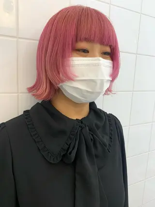 ショート カラー ヘアアレンジ 🧨ブリーチー×ボブ レイヤー💎じゅえるのヘアスタイル