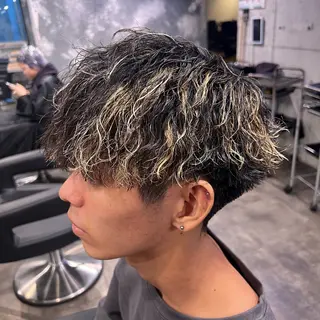 ショート カラー パーマ ヘアアレンジ メンズ キッズ 🔷横浜1のパーマ 職人🔷将太郎のヘアスタイル