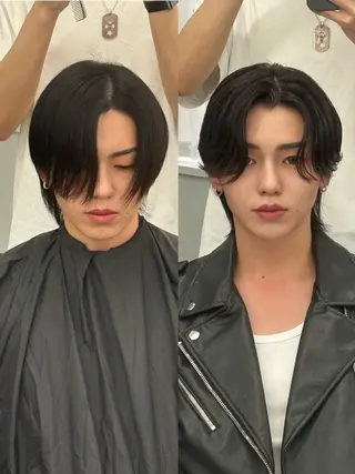 ショート パーマ メンズ 曲がる縮毛矯正 髪質改善/西尾 幸樹のヘアスタイル