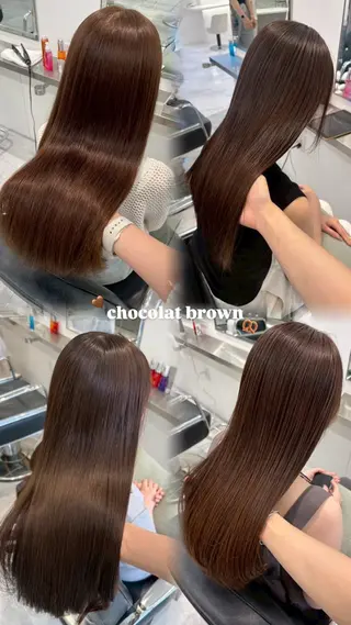 ロング カラー ParveMix 楠本結菜のヘアスタイル