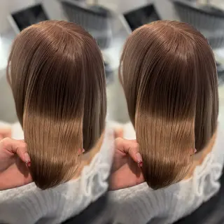 ショート ハイトーン/ミルク ティー🤍reinaのヘアスタイル