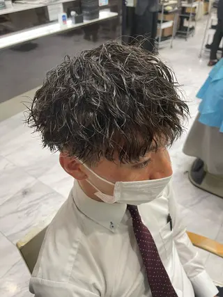 ショート パーマ メンズ ❄️メンズカット 落合諒❄️のヘアスタイル