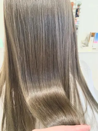 セミロング カラー ⭐️コテ巻き風パーマ 髪質改善/タナカのヘアスタイル