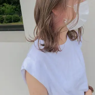 ミディアム カラー 長崎 洋平のヘアスタイル