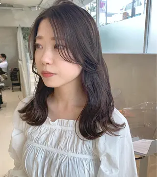 セミロング カラー 韓国ヘア/耳ツボジュ エリー♡ayumuのヘアスタイル