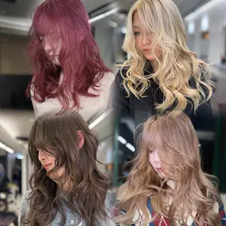 ロング カラー 天神大名/淡色カラー かずゆき/ハイトーンのヘアスタイル