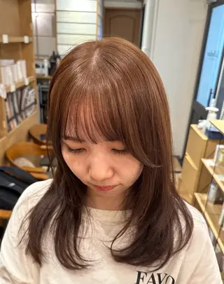 セミロング La bonheur hair reve 池袋店所属・🐈‍⬛ マナカ🐈‍⬛のヘアスタイル