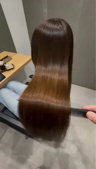 セミロング カラー 髪質改善ヘアケア 艶髪特化/上田のヘアスタイル