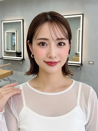 ショート 似合わせボブ✖️ 韓国レイヤー✨小関のヘアスタイル