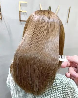 ミディアム カラー パーマ ヘアアレンジ 【ヘアケア特化型】 newi天王寺のヘアスタイル