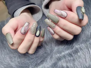 ミディアム ネイル 《LB》ラブリエ Nail&eyeのマツエク・マツパデザイン