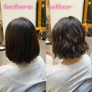 ミディアム パーマ ブリーチ縮毛矯正/ デサキ ショウヘイのヘアスタイル