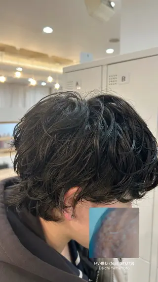 ショート パーマ メンズ/韓国レイヤー 石田晶人のヘアスタイル