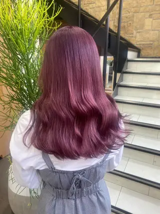 ミディアム 暖色カラー/レイヤー カット/Yunaのヘアスタイル