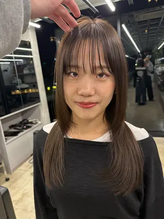 セミロング カラー 村田 りょうやのヘアスタイル