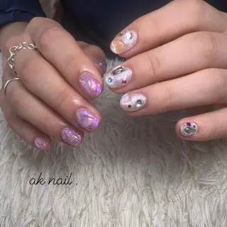 ショート ネイル ak nail .のネイルデザイン
