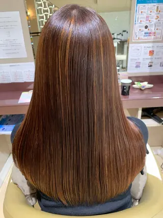 ロング カラー 大島 裕也のヘアスタイル