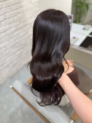 セミロング カラー 髪質改善&艶感カラー 🪄岡井美結のヘアスタイル