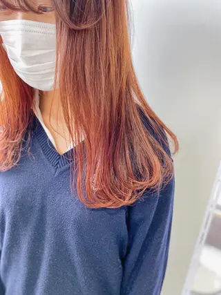 セミロング カラー 新井 広之のヘアスタイル