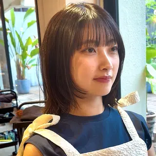 ミディアム カラー 暗髪でも映えるヘア /山川廉弥のヘアスタイル