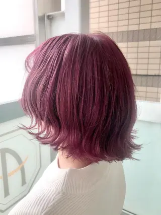 ミディアム カラー オーストヘアー ミコ所属・岩谷/ブリーチ 🪽透明感カラーのヘアスタイル
