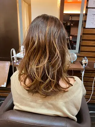 セミロング 髪質改善/レイヤー カット手塚奨のヘアスタイル