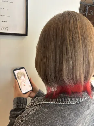 ショート カラー 🍒しの🍒 ハイトーン/カットのヘアスタイル