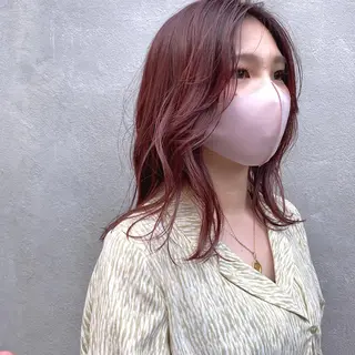 ミディアム カラー パーマ ヘアアレンジ 【ダメージレス施術】 【透明感】北村 拓也のヘアスタイル