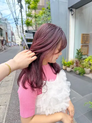 セミロング カラー nao/福岡美容室 パーマ/ボブパーマのヘアスタイル