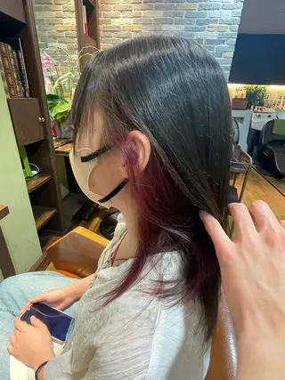 セミロング 野村 健太のヘアスタイル