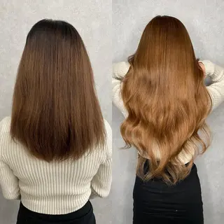 ミディアム 💎馴染むエクステ ×カラーTOMO💎のヘアスタイル