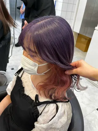 ミディアム カラー ブリーチカラー 🩵MIZUKIのヘアスタイル