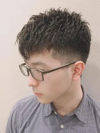 ショート ゼロスバーバーショップ所属・予約1000件超 ✨メンズパーマのヘアスタイル