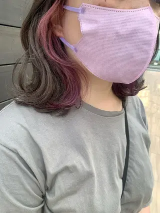 ミディアム カラー ヘアアレンジ yuka .のヘアスタイル