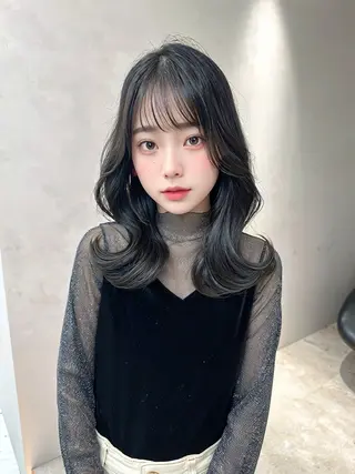 ミディアム レイヤー/韓国❣️ 髪質改善/e_kiのヘアスタイル