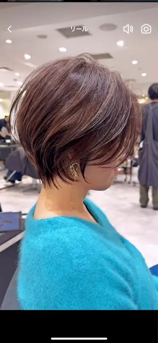 ショート カラー ショートボブ/ 無料カット/荒砂のヘアスタイル