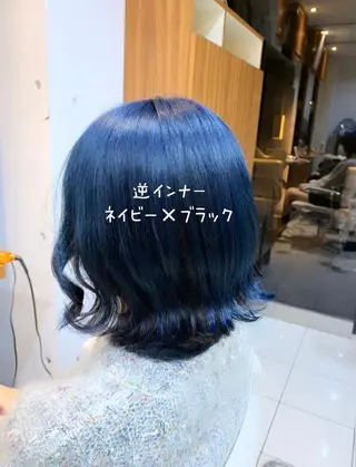 ミディアム カラー 脱白髪染め美容師 竹内涼乃のヘアスタイル