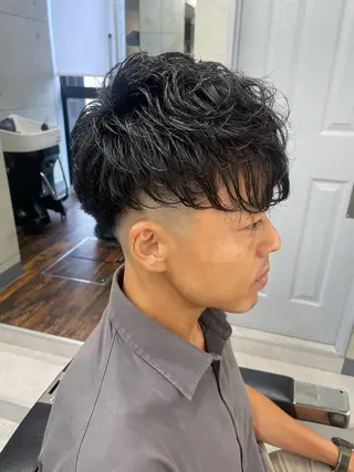 ショート パーマ メンズ CHROM TOKYO A.L.T所属・【メンズ・カット】 藪 清正のヘアスタイル