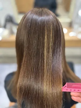 ミディアム 髪質改善/縮毛矯正/ 艶髪/根本和也のヘアスタイル