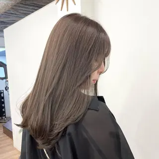 セミロング カラー ヘアアレンジ HIROKO / 透明感暖色カラー🎀のヘアスタイル