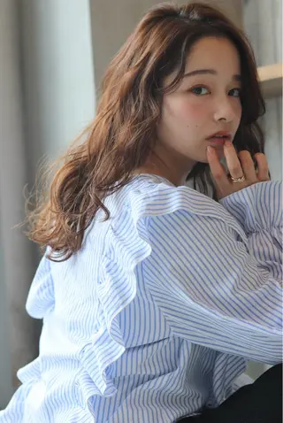 セミロング カラー パーマ ROKKAN所属・ROKKAN motoのヘアスタイル