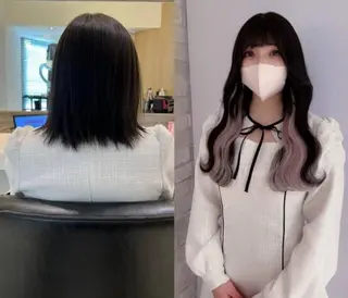セミロング 💎地域最安値💎 エクステ専門店🎀のヘアスタイル