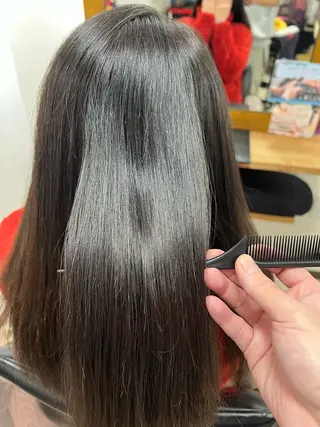 ロング 髪質改善/マツパ 垢抜け透明カラー衣笠のヘアスタイル