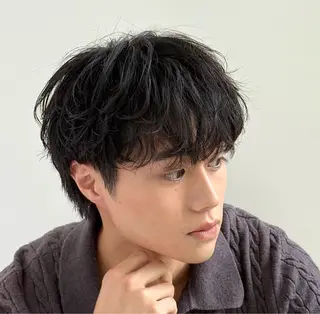 ショート パーマ メンズ 【メンズ特化】 池田大成✂︎のヘアスタイル