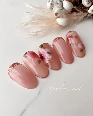 ネイル Beauty salon Ryu・ange所属・PEARL ROSE パールローズのネイルデザイン