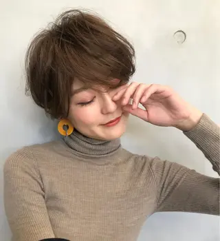 ショート カラー パーマ wezer所属・✨透明感カラー✨髪質 改善✨国分魚生のヘアスタイル